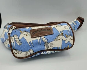 Unicorn Fanny Pack Blue medium size unicorns pouch hip bag pack fantasy horse  - Picture 1 of 12