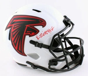 KYLE PITTS AUTOGRAPHED ATLANTA FALCONS LUNAR FULL SIZE SPEED HELMET BECKETT - Picture 1 of 1