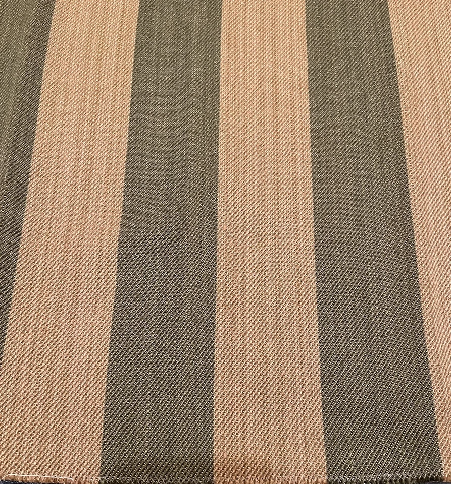 Lee Jofa CAMBRIDGE Stripe Olive Green 26 1/4x 26 1/4 Fabric Remnant Italy - Image 1 of 2