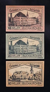 F.C. AUSTRIA , 10 - 20 - 50 HELLER 1920 , S/C- ( AUNC ) . - Picture 1 of 2