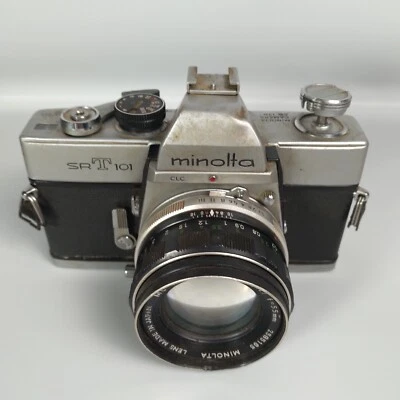 Minolta SRT 101 35mm SLR Film Camera w/ 50mm f/1.7 Lens Function Tested - Image 1 of 4