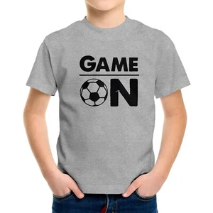 Toddler Kids Youth T-shirt Printed Letter Game On Shirts Soccer Ball Tee gift - Picture 1 of 16