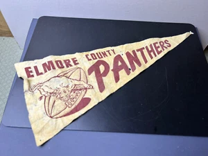 Vintage Elmore County Panthers Football Pennant 17” Elmore County Alabama - Picture 1 of 6