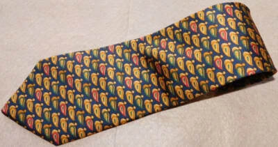 CORBATA PAISLEY BULLOCK & JONES HECHA EN INGLATERRA AZUL/AMARILLO/VERDE - CORBATAS DE DISEÑADOR. Foto 1 de 3