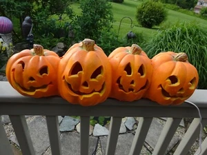 Trendmasters Horizontal Stacked Pumpkin Face Cut Outs Blow Mold Light 19" - Picture 1 of 5