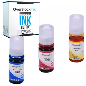 Botella de tinta de color de repuesto 3 piezas 502 para Epson Workforce ET-4750 ST-2000 ST-3000 - Imagen 1 de 1