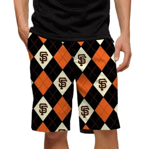 Loudmouth Golf San Francisco Giants Argyle MLB Baseball Shorts Size 36 NWT NEW Cover