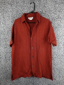 Vintage Timbuktu Station Rust Textured Short Sleeve Shirt Size 3 Made in USA - Picture 1 of 11