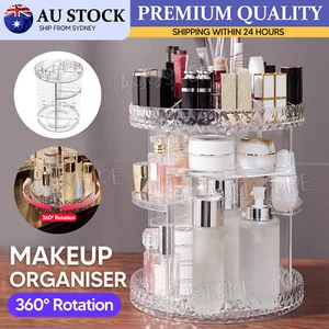 360° Rotating Makeup Organiser Storage Cosmetics Holder Display Stand AU Seller - Picture 1 of 10