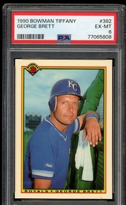 1990 Bowman Tiffany #382 George Brett PSA 6