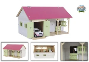 Kids Globe Pferdestall rosa 1:32 mit 2 Pferdeboxen 1 Lagerraum, ohne Pferde - Bild 1 von 1