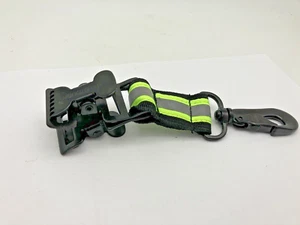 Firefighter Glove Strap Holder 2 Metal Alligator Clips and a Snap Link Hi-Vis - Picture 1 of 7