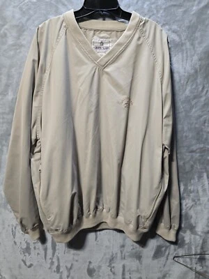 Chaqueta cortavientos de golf Grand Slam vintage para hombre L tostada años 90 cuello en V pulóver bolsillo Foto 1 de 4