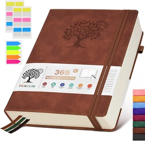 A4 Lined Journal Notebook,365 Page Large Leather Journals for Writing Women Men, - Picture 1 of 12