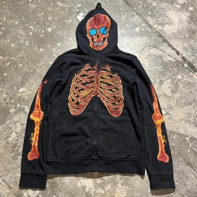 Sudadera con capucha vintage Tony Hawk Skull Grunge cremallera completa Foto 1 de 4