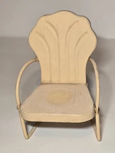 Vintage Salesman Sample Retro Metal Clam Shell Lawn Chair 6.5" Tall Mid Century  - Picture 1 of 9