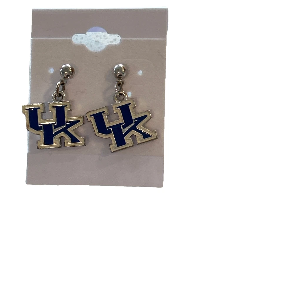 Aretes colgantes con logotipo de la Universidad de Kentucky Wildcats Reino Unido Foto 1 de 1