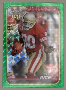 Jerry Rice 35/99 2024 Topps Chrome Green Geometric Refractor San Francisco 49ers - Picture 1 of 2