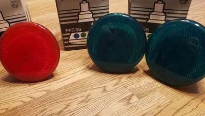 Strahler Philips PAR 38 100 W E27 Gllühlampe Rot, Grün, Grün, 3 Stück , kein LED - Bild 1 von 3
