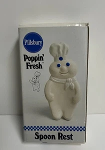 Vintage 1988 Pillsbury Doughboy Ceramic Spoon Rest 8" Blue Eyes - Picture 1 of 13