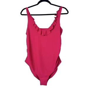 Nuevo con etiquetas Traje de baño de maternidad Hatch The Antigua Maillot de una pieza con volantes rosa talla L - Imagen 1 de 11
