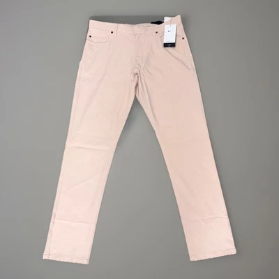 耐克 Dri-FIT UV 男式 34x34 标准版型高尔夫休闲裤粉色牛津鞋 95 美元全新带标签 — 第 1/4 张图片