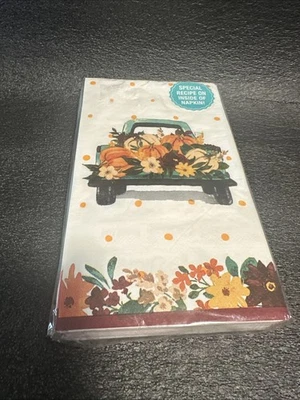 Servilletas para invitados de papel The Pioneer Woman otoño acción de gracias punto calabaza 24ct 3 capas Foto 1 de 3