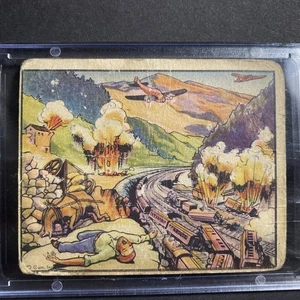 1938 Horrors of War 210 Rebels Dump Bombs on Pass into France Rare Magnet Holder - Picture 1 of 4