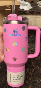 Stanley X Target Flowstate Quencher H2.0 Tumbler Popsicle Pink Starburst 40oz - Picture 1 of 8