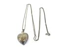 Vintage Sterling Silver Fine Quality Mexico Heart Rattle Pendant Chain Hallmark