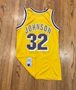 Los Angeles Lakers Magic Johnson Vintage Champion NBA Basketball Jersey Sz 36 S  - Picture 1 of 12