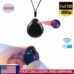 64G WIFI HD 1080P Wearable Mini Camera Video Voice Recorder Necklace Pendant Cam - Picture 1 of 17