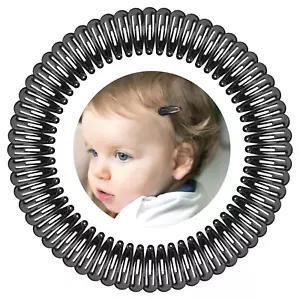 1Inch Black Snap Hair Clips, 60Pcs Small Hair Clips for Little Girls, Baby Infan - Picture 1 of 12