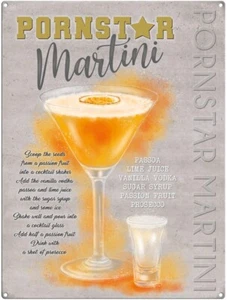 Pequeño letrero de acero Pornstar Martini 200 mm x 150 mm (og) - Imagen 1 de 1