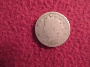 1884 Philadelphia Liberty Head V Nickel Better Date - Uncertified Circulated - Bild 1 von 5