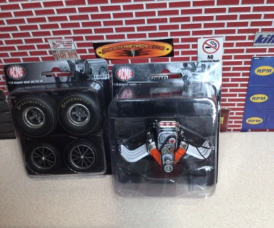 1/18  ACME BRADFORD 427 CHEVY BIG BLOCK ENGINE AND WHEELS SET  A1800811E & W - Image 1 of 4