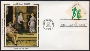 Scott #1751 (1752a) USA Dance (04/26/78) Colorano Silk FDC New York NY - Picture 1 of 2