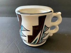Vintage White Shaving Mug Hawaiian Mustache Cup - Picture 1 of 7