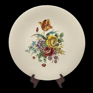 Antico piatto da torta 12" Villeroy & Boch Mettlach Saar bacino bouquet - Foto 1 di 9