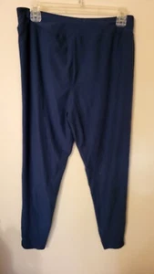 terra sky 14W navy pants elastic waist stretch womens 32W 30 inseam light weight - Picture 1 of 12