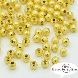 METAL STARDUST BEADS GOLD PLATED 4mm , 6mm , 8mm, 10mm - Picture 1 of 6