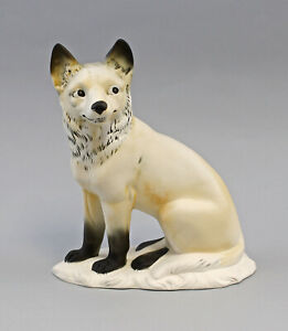 9959477 Porzellan Figur Polar- Fuchs bisquit Ens 17,5x9x21,5cm
