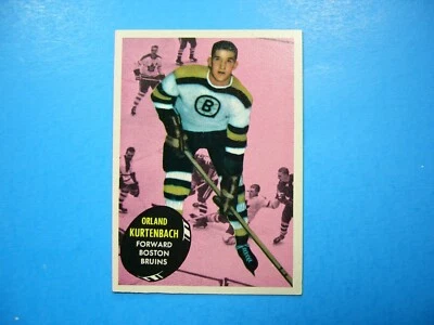 1961/62 TOPPS NHL HOCKEY CARD #15 ORLAND KURTENBACH ROOKIE EX/NM NM SHARP+ TOPPS - Image 1 of 2