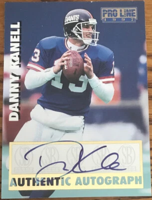 1997 Pro Line Autographs Danny Kanell #36 New York Giants - Image 1 of 2