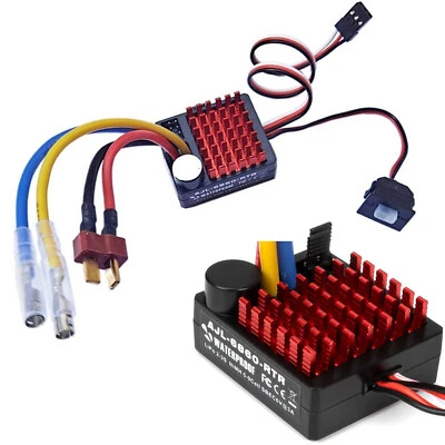 1/10 Car Model 60A Waterproof ESC for Tamiya TT01 TT02 Traxxas Redcat HPI SCX10 - Image 1 of 4