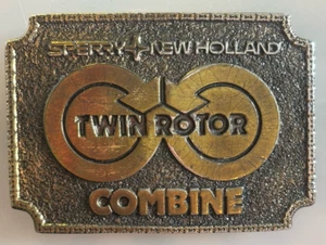 Vintage Sperry New Holland Combine Tractor Belt Buckle Farm Farmer Agriculture - Picture 1 of 4