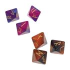 3 pièces jeu de divination de dés runes à 8 côtés acrylique astrologique dés