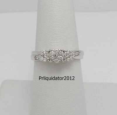 1/3CT Natural Diamond Engagement Anniversary Wedding Bridal Ring 10K White Gold - Image 1 of 4