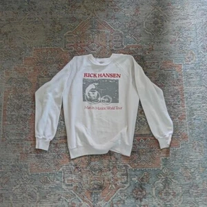 Vintage 80’s Penman's Rick Hansen Man In Motion World Tour Crewneck. - Picture 1 of 4