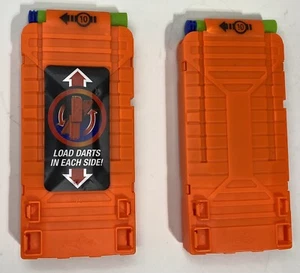 (2) 10 Round Buzz Bee Toys 2019 Orange Clip Magazines W/ Ammo! - Picture 1 of 4